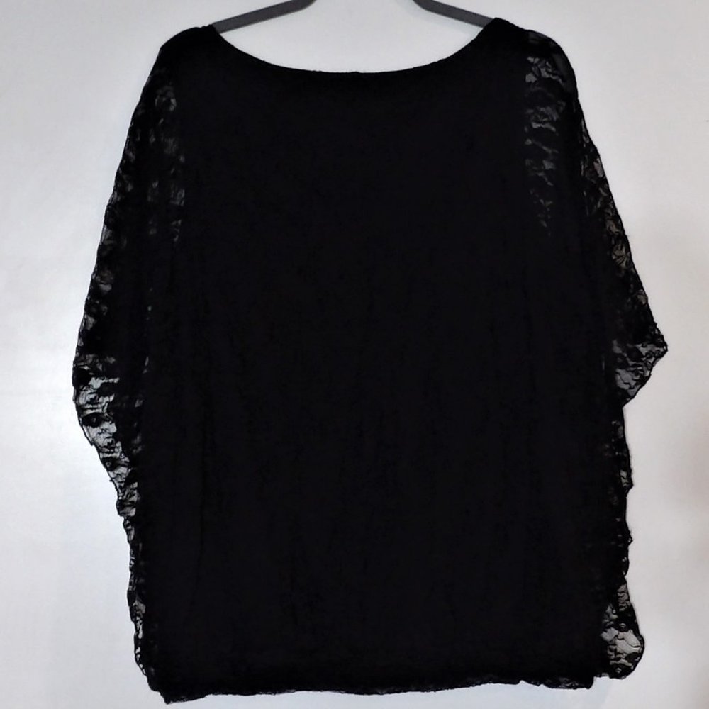 BLACK LACE AQUA BLUES BRAND TOP 2X